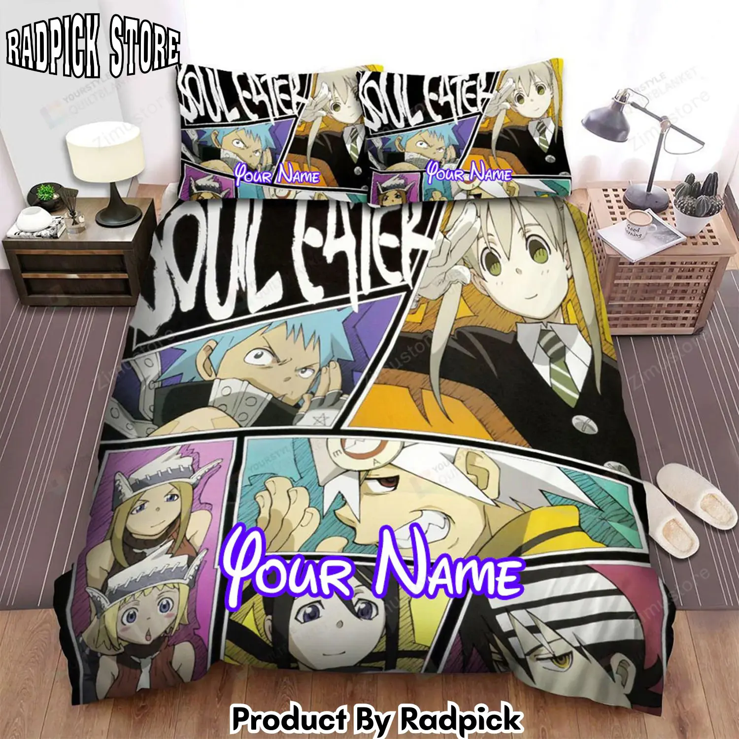 Radpick soul eater characters bed sheets spread comforter duvet cover personalized name bedding sets rp3272169